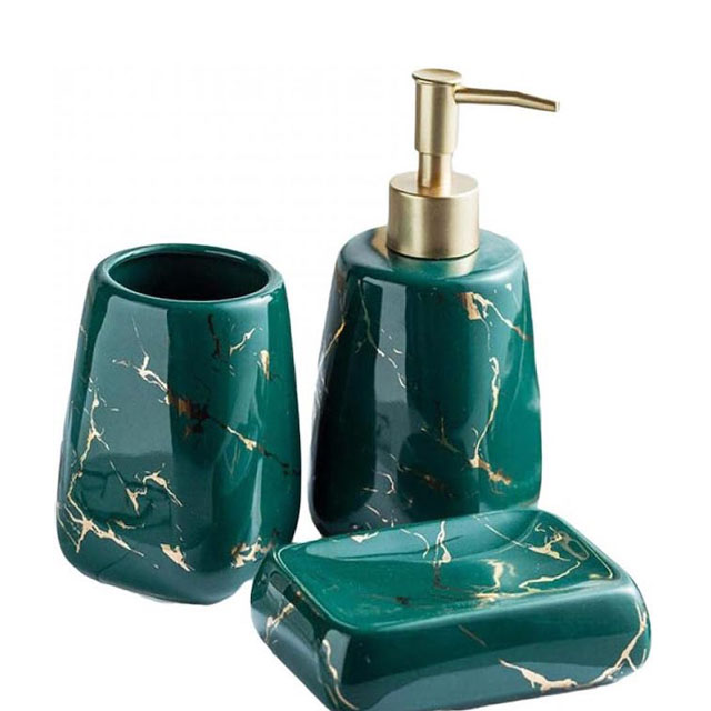 Marble Gold Set - Green photo