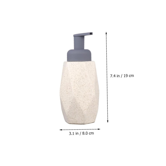 Rhombus Shape Soap Dispenser - Beige photo