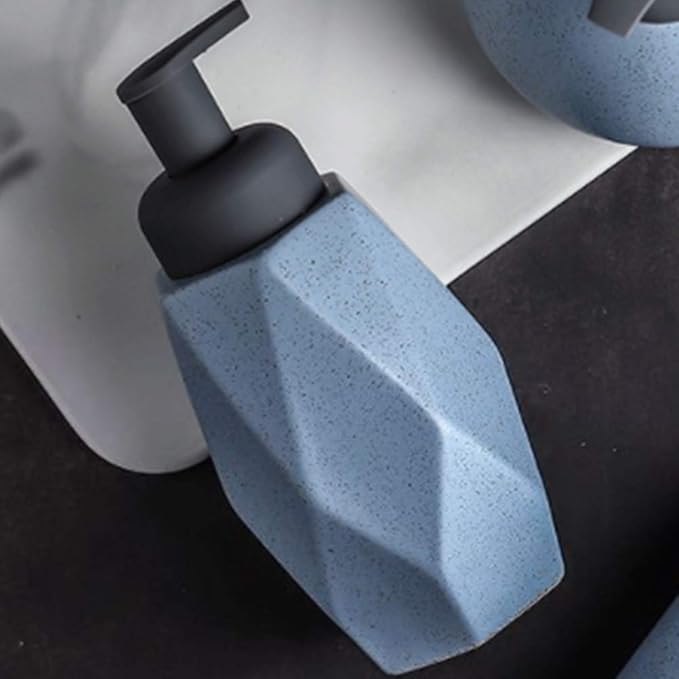 Rhombus Shape Soap Dispenser - Blue photo