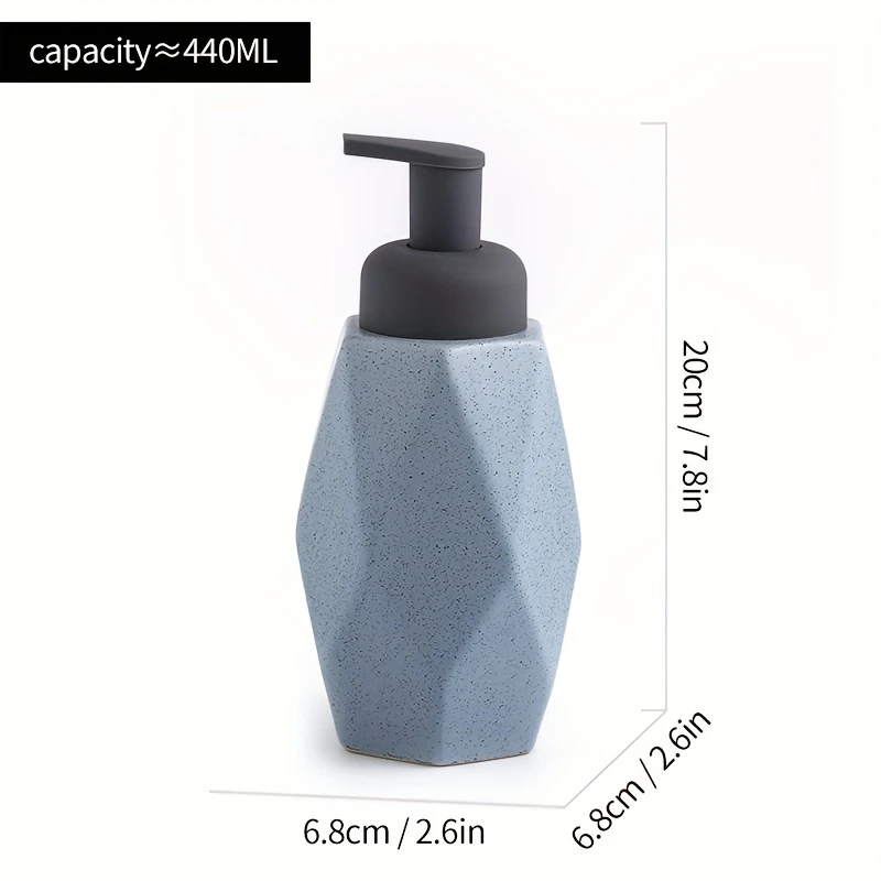 Rhombus Shape Soap Dispenser - Blue photo