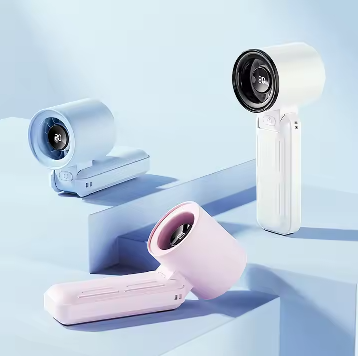 Samhah Folding Fan - Blue photo