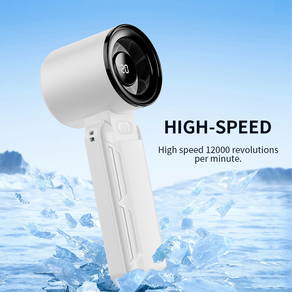 Samhah Folding Fan - White photo