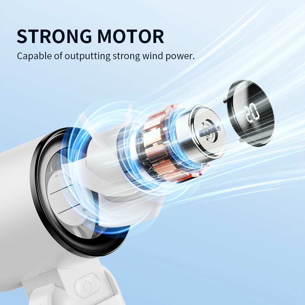 Samhah Folding Fan - White photo