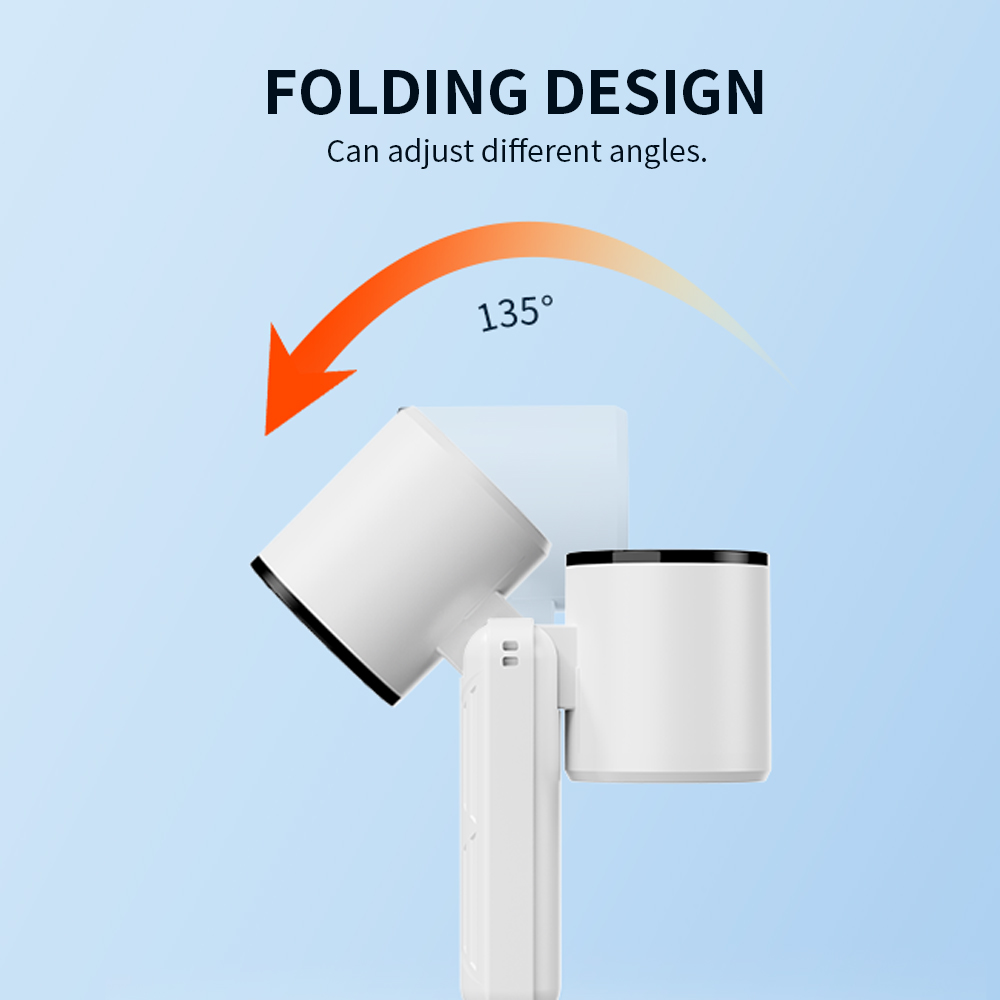 Samhah Folding Fan - White photo
