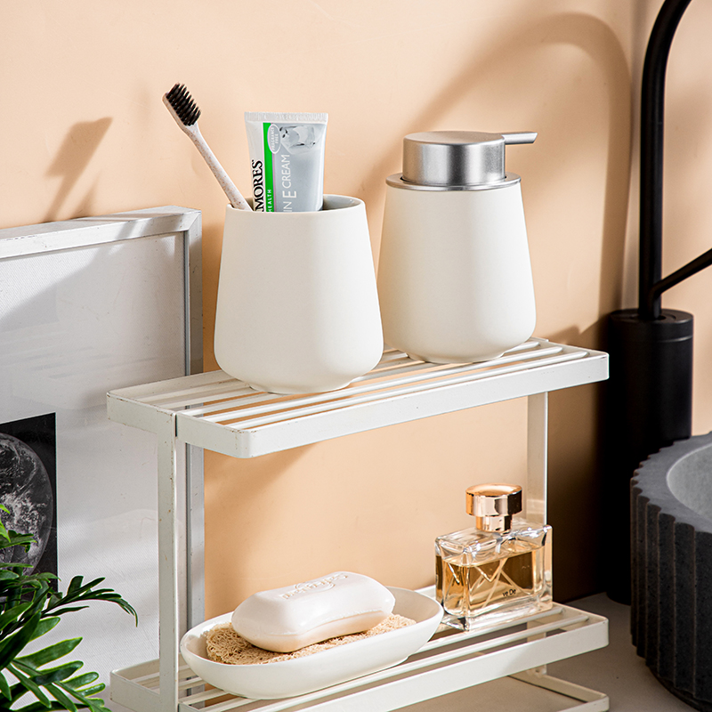 Sera Beige Soap Dispenser Set photo