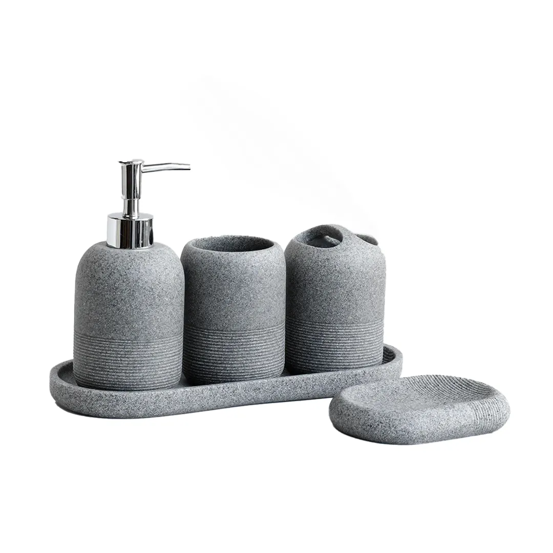 	Luxury Mate Soap Dispenser Set - Gray photo