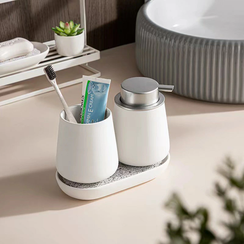 Sera White Soap Dispenser Set photo
